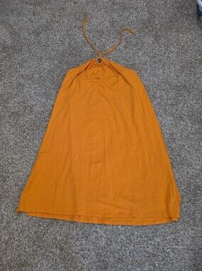 Old Navy Bright Orange Halter Backless Sundress